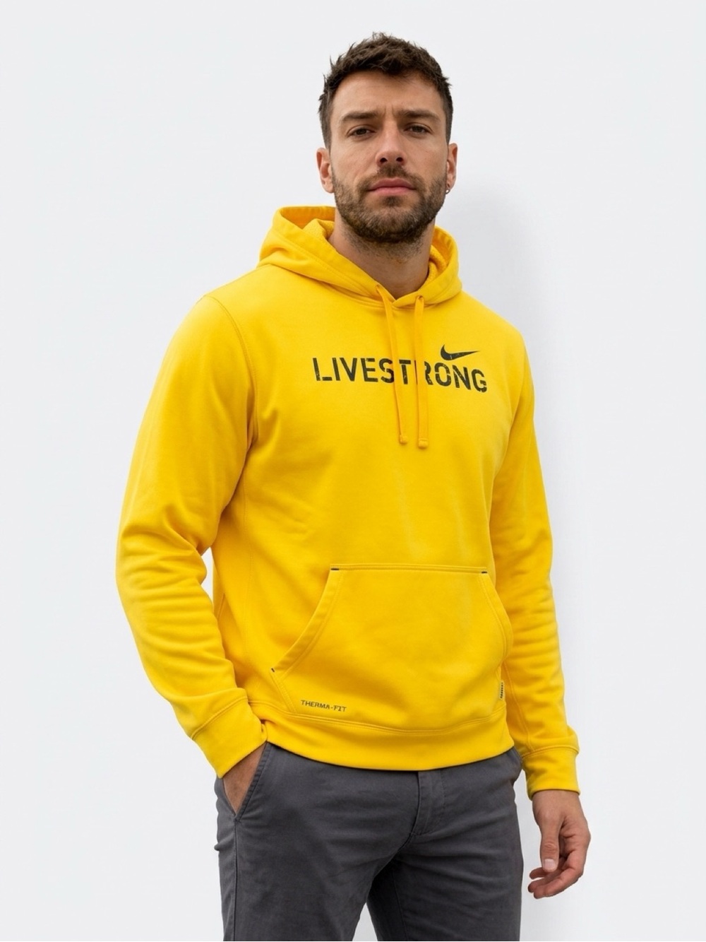 Nike Yellow LIVESTRONG Pullover Hoodie for Men